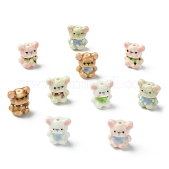 16Pcs 8 Colors Handmade Porcelain Beads&nbsp;PORC-CJ0001-53
