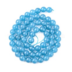 Natural White Jade Beads Strands&nbsp;G-G051-R1-6mm