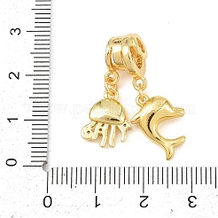 Brass Micro Pave Clear Cubic Zirconia Pendants&nbsp;KK-Z151-10G