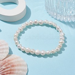 Natural Pearl Beaded Stretch Bracelets&nbsp;BJEW-JB10015