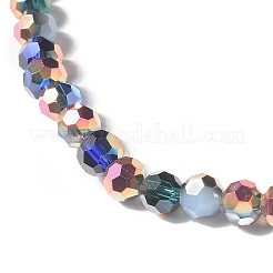 Transparent Electroplated Glass Beads Strands&nbsp;X-GLAA-G097-04A