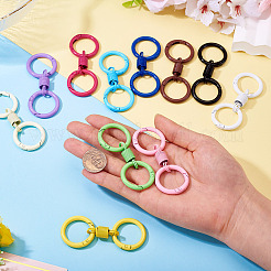 12Pcs 12 Colors Alloy Spring Gate Clasps&nbsp;FIND-TA0008-03