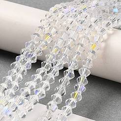 Transparent Electroplate Glass Beads Strands&nbsp;GLAA-F029-2mm-D13