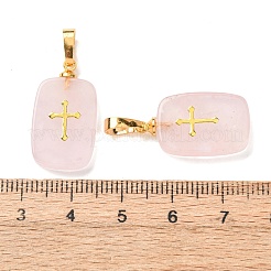 Natural Rose Quartz Pendants&nbsp;G-G461-06G-08