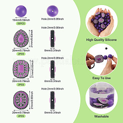 56Pcs 4 Styles Silicone Beads&nbsp;FIND-TA0010-75C