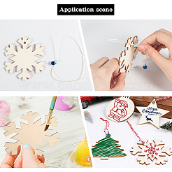 Christmas Theme Wooden Pendants Decorations&nbsp;WOOD-FG0001-02