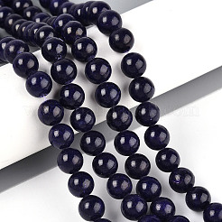 Dyed Natural Mashan Jade Round Beads Strands&nbsp;G-T139-8mm-67H