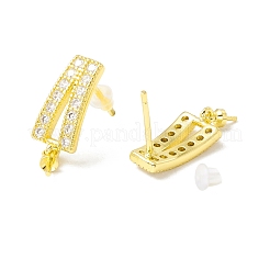 Brass Stud Earrings Findings&nbsp;EJEW-H086-08G