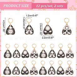 Alloy Enamel Talking Board Pendant Stitch Markers&nbsp;HJEW-AB00199