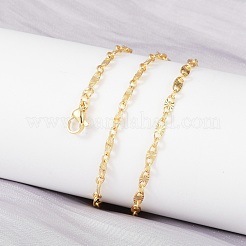 Brass Oval Link Chains Necklace for Women&nbsp;NJEW-P265-25G