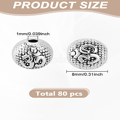 80pcs Tibetan Style Alloy Beads&nbsp;FIND-LP0001-48
