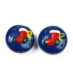 Christmas Handmade Lampwork Enamel Beads&nbsp;LAMP-C020-03F