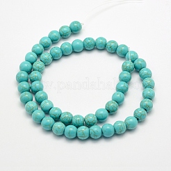 Synthetic Turquoise Beads Strands&nbsp;X-TURQ-F007-01B-4mm