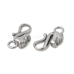 304 Stainless Steel Hook Clasps&nbsp;STAS-Z179-06P