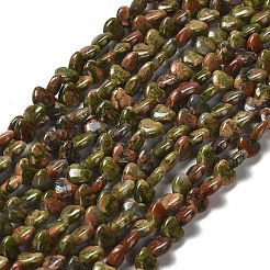 Natural Unakite Beads Strands&nbsp;G-P575-C11-6mm