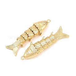Brass Micro Pave Clear Cubic Zirconia Pendants&nbsp;KK-P353-15G-01
