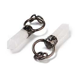 Natural Quartz Crystal Faceted Pointed Bullet Pendants&nbsp;G-A221-03D