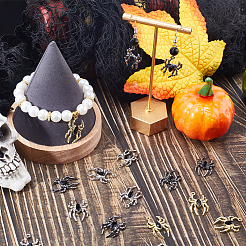 24Pcs 3 Colors Blank Glass Spider Pendant&nbsp;FIND-SC0006-47