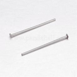 Tarnish Resistant 304 Stainless Steel Flat Head Pins&nbsp;STAS-F117-58P-1.5x20