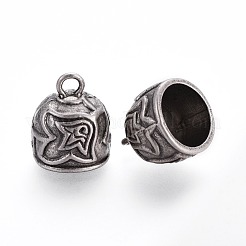 Tibetan Style Alloy Cord Ends&nbsp;TIBEP-19878-TAS-NR