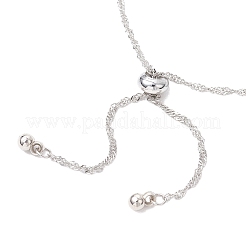 2Pcs 2 Colors 304 Stainless Steel Singapore Chain Bracelet Slider Making&nbsp;AJEW-JB01344