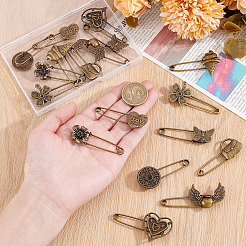 18Pcs 9 Styles Alloy Kilt Pins for Backpack Clothes&nbsp;JEWB-SC0001-91