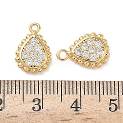 Brass Micro Pave Cubic Zirconia Charms&nbsp;KK-Z136-73G