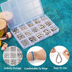 585Pcs 15 Styles CCB Plastic Beads&nbsp;CCB-TA0001-04