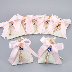 Rectangle Polyester Imitation Burlap Packing Pouches Drawstring Bags&nbsp;ABAG-AB00005