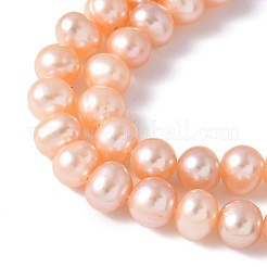 Natural Cultured Freshwater Pearl Beads Strands&nbsp;PEAR-I007-07O-05D