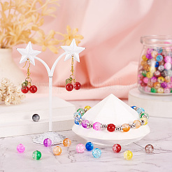 Two Tone Transparent Crackle Acrylic Beads&nbsp;CACR-TA0001-01