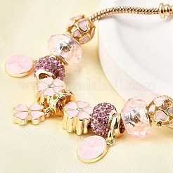 Alloy Enamel European Beads Charm Bracelets&nbsp;BJEW-F495-01G