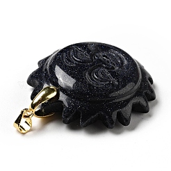 Synthetic Blue Goldstone Pendants&nbsp;G-E043-01B-03G