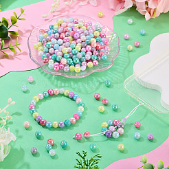 350Pcs 7 Colors Electroplate Opaque Glass Beads Strands&nbsp;EGLA-TA0013-61