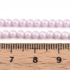 Baking Paint Pearlized Glass Pearl Bead Strands&nbsp;HY-N002-3mm-C03