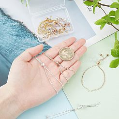 12Pcs 3 Colors Brass Box Chain Slider Bracelet Making&nbsp;KK-NB0001-79