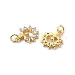 Rack Plating Brass Cubic Zirconia Pendants&nbsp;KK-K349-19G