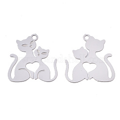 Tarnish Resistant 304 Stainless Steel Filigree Pendants&nbsp;STAS-S118-006P