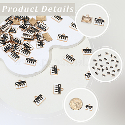 60Pcs Alloy Enamel Piano Charms&nbsp;FIND-SC0021-63