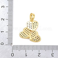 Brass Micro Pave Cubic Zirconia Pendants&nbsp;CU-CBA9B49-03B-G