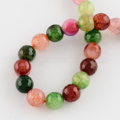 Colored Natural Dyed & Heated Multi-Color Agate Beads Strands&nbsp;G-R177-8mm-04