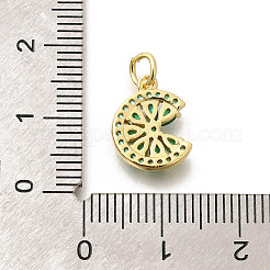 Brass Micro Pave Cubic Zirconia Pendants&nbsp;KK-L225-006G-03