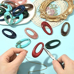 24Pcs 6 Colors Acrylic Pendants&nbsp;OACR-FS0002-64