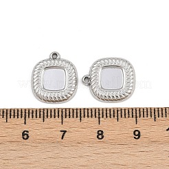 304 Stainless Steel Pendant Cabochon Settings&nbsp;STAS-L303-34P