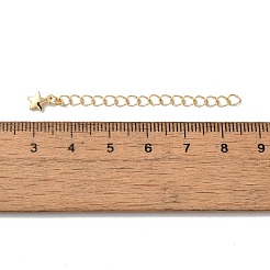 Rack Plating Brass Ends with Chain and Charms&nbsp;KK-F873-09LG