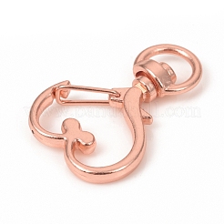 Heart Shape Zinc Alloy Swivel Lobster Clasps&nbsp;IFIN-WH0053-01RG