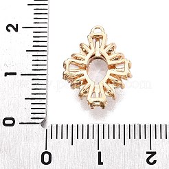 Brass Micro Pave Clear Cubic Zirconia Pendants&nbsp;KK-B079-08G-01