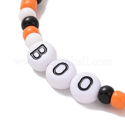4Pcs 4 Styles Glass Seed & Acrylic & Synthetic Turquoise Skull Beaded Stretch Bracelets Set&nbsp;BJEW-TA00263