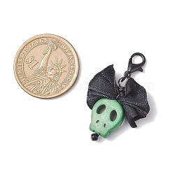 Synthetic Turquoise Skull Pendant Decorations&nbsp;HJEW-JM04344