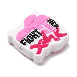 Awareness Ribbon Theme Silicone Beads&nbsp;SL-CBAD2AE-01B-03